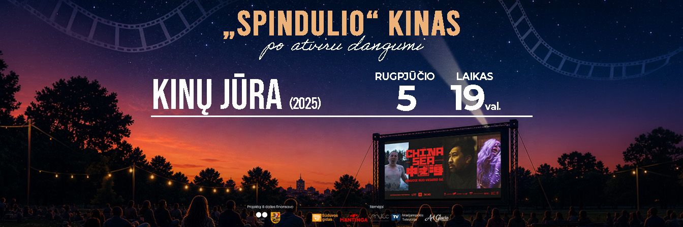 Rugpjūčio 5-ąją „Spindulio“ kinas po atviru dangumi kviečia į Jurgio Matulevičiaus filmą „Kinų jūra“