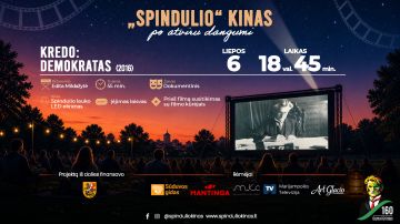 Valstybės dieną „Spindulio“ kinas po atviru dangumi kviečia į nemokamą Editos Mildažytės filmo „Kredo: demokratas“ seansą