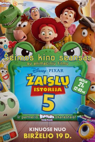 ŠEIMOS SEANSAS su filmu „Žaislų istorija 5“ ir „Bazooka“ skanėstais!